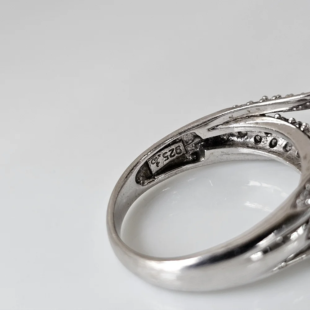 Victoria Wieck Diamond Simulant Sterling Silver Size 7.5! - Picture 6 of 6